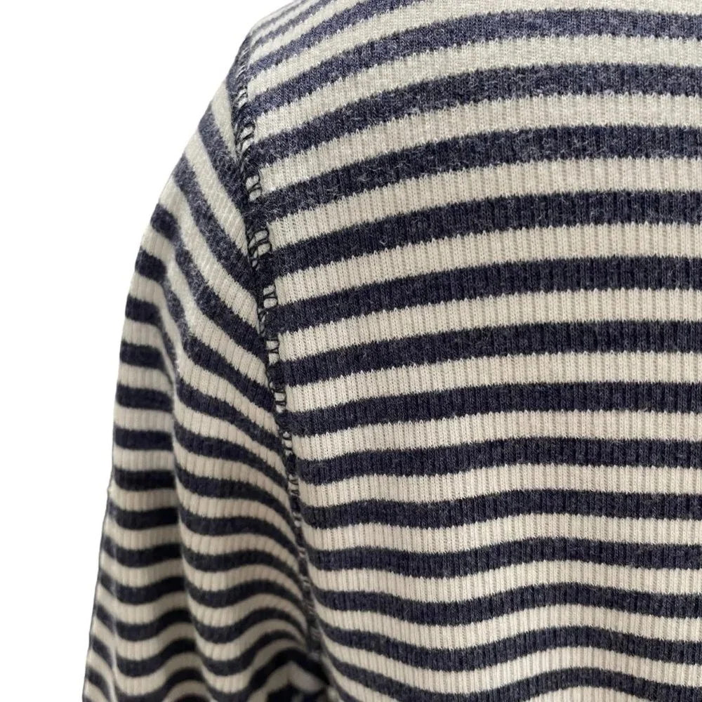 Aerie Women's Striped Long-Sleeve T-Shirt Medium Nautical Casual Comfy Summer - Picture 4 of 11